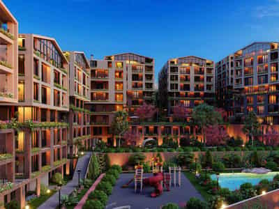 New residence with a green area, a swimming pool and a kids' club, Istanbul, Turkey