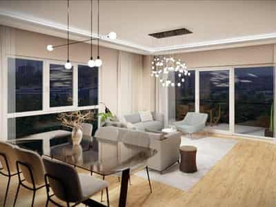 New residence with a fitness room and kids' playgrounds in the center of Istanbul, Turkey