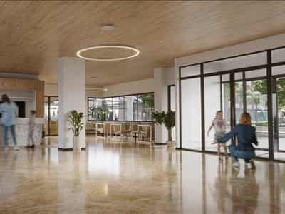 New residence with an aquapark, swimming pools and a tennis court at 150 meters from the beach, Mersin, Turkey