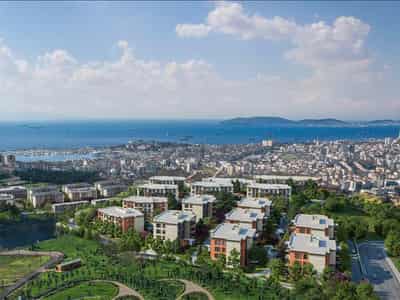 New residence with swimming pools and gardens near a highway and a metro station, Pendik, Istanbul, Turkey