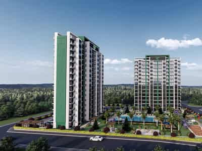 Two bedroom apartments in complex with swimming pool and basketball court, Mersin, Turkey