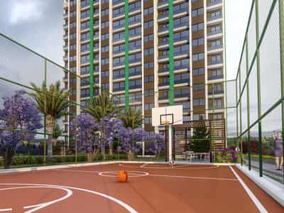 Two bedroom apartments in complex with swimming pool and basketball court, Mersin, Turkey