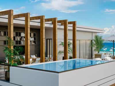 Residence with swimming pools and green areas near the marina, Istanbul, Turkey