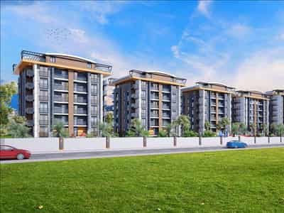 New residence with a swimming pool and an water park close to the beach and golf courses, Antalya, Turkey