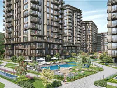 New high-quality residence with swimming pools near the forest, in the heart of Istanbul, Turkey