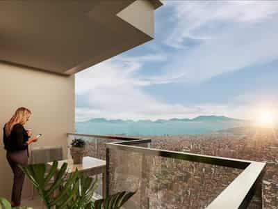 Residence with swimming pools and a park close to a metro station and highways, Istanbul, Turkey