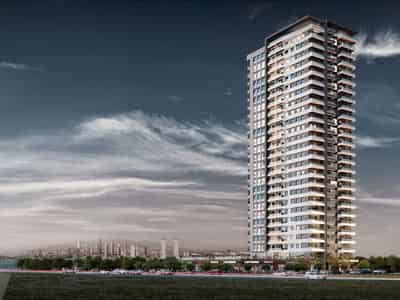 New residence with a swimming pool at 300 meters from a metro station, Izmir, Turkey