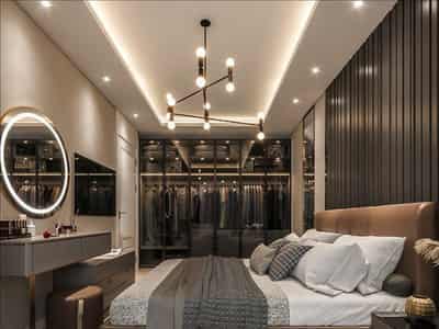 New residence with a swimming pool and an underground parking at 550 meters from the sea, Mersin, Turkey