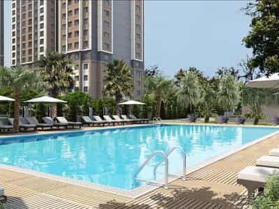 New residence with a swimming pool and panoramic views near the coast, Istanbul, Turkey