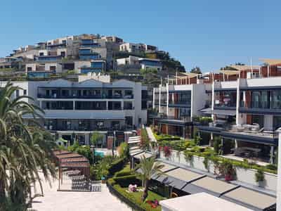 New residential complex with a private beach and a good infrastructure in Bodrum, Turkiye