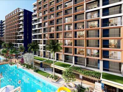 New residence with a swimming pool and a water park at 520 meters from the sea, Mersin, Turkey