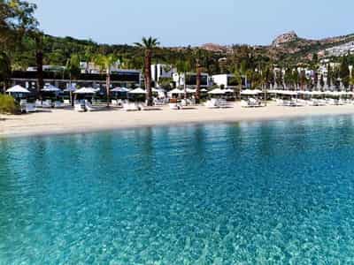 New residential complex with private beach and hotel services in Bodrum, Türkiye