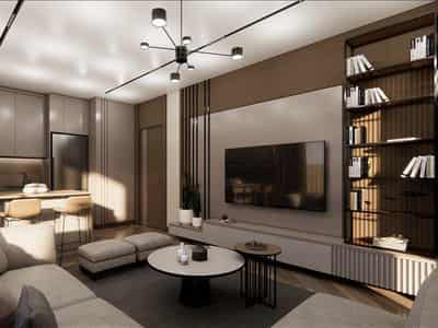 New residence with a swimming pool and a meeting room close to a metro station, Istanbul, Turkey