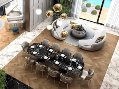 Complex of villas with swimming pools, lounge areas and around-the-clock security, Istanbul, Turkey