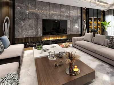 Complex of villas with swimming pools, lounge areas and around-the-clock security, Istanbul, Turkey