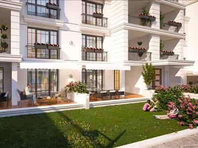 Residential complex with a swimming pool and around-the-clock security close to the beach, Istanbul, Turkey
