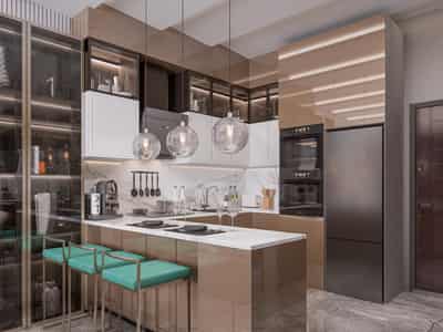 New residence with a swimming pool and a panoramic view at 500 meters from the sea, in the prestigious area of Kestel, Alanya, Turkey