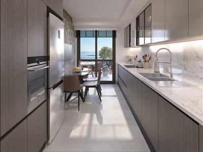 New residence with swimming pools and a fitness center close to a highway and a metro station, Istanbul, Turkey