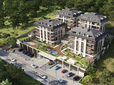 New residence with a swimming pool, a fitness center and views of the Bosphorus, 30 minutes away from the coast, Istanbul, Turkey
