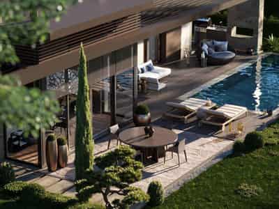 Complex of villas with swimming pools and sports grounds, Istanbul, Turkey
