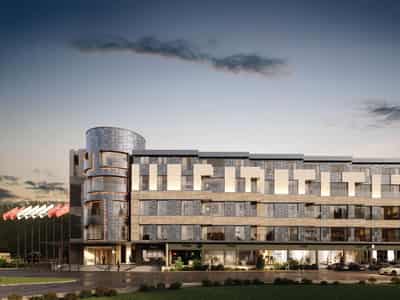 First-class complex with a parking, a gym and a commercial area in the Istinye district, European side of Istanbul, Turkiye