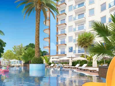New premium beachfront residential complex with swimming pools and a garden, Alanya, Turkey
