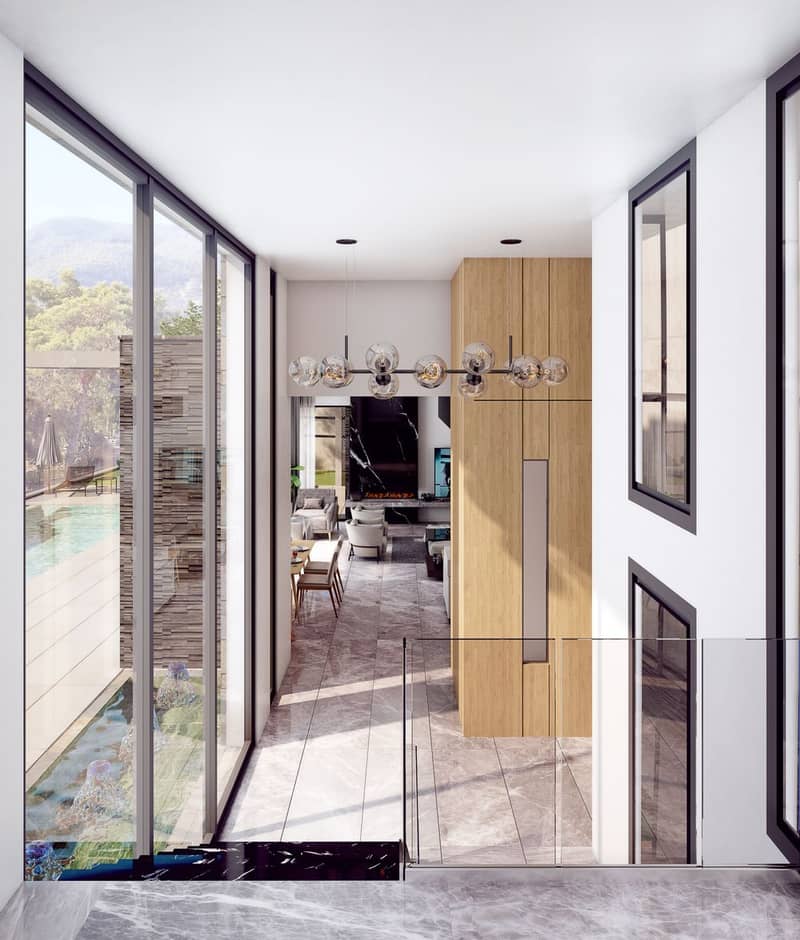 Элитные виллы с прямым видом на море в центре Алании (005420) — фото 25