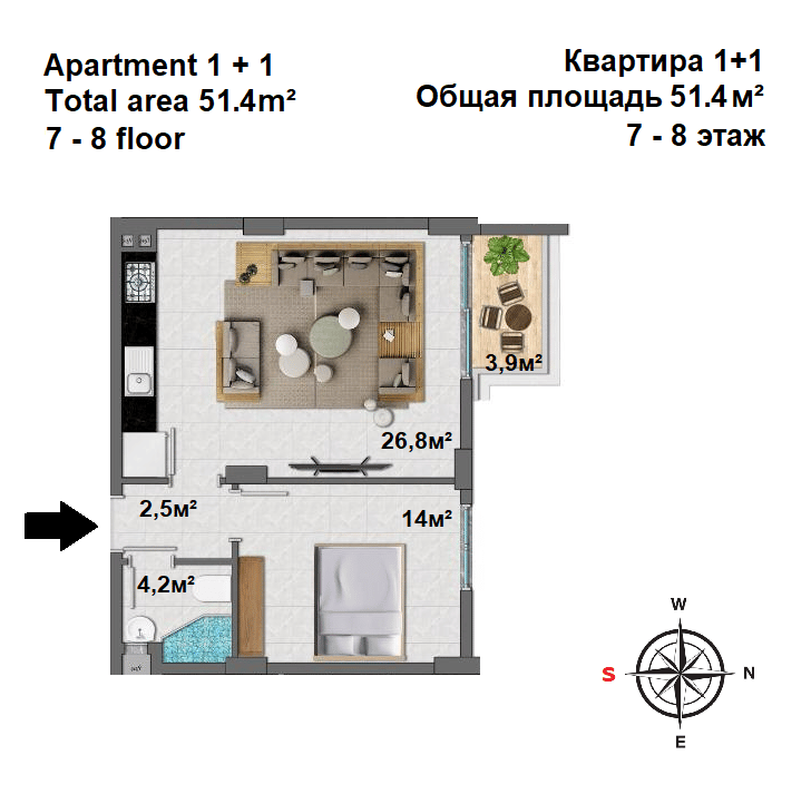 Apartments in Alanya, Mahmutlar District (004139) — photo 37