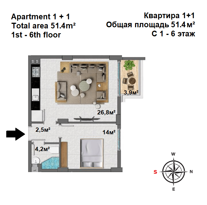 Apartments in Alanya, Mahmutlar District (004139) — photo 31