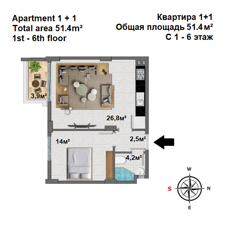 Apartments in Alanya, Mahmutlar District (004139) — photo 34
