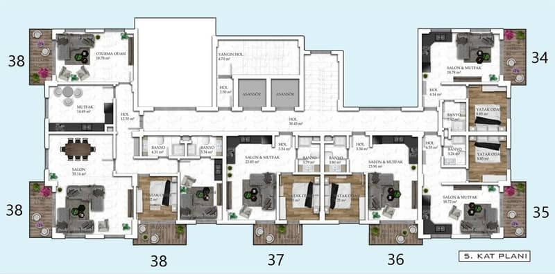 Apartments for Sale from Developer in Avsallar Area (00943) — photo 34