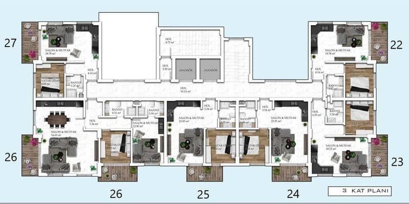 Apartments for Sale from Developer in Avsallar Area (00943) — photo 36
