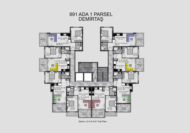 Apartments in a new residential complex with views of the sea, mountains and fortress (004484) — photo 45