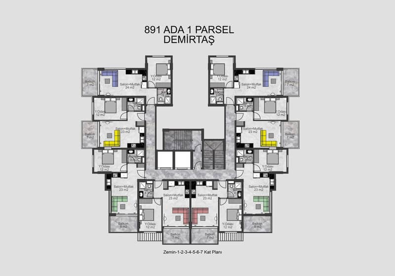 Apartments in a new residential complex with views of the sea, mountains and fortress (004484) — photo 44
