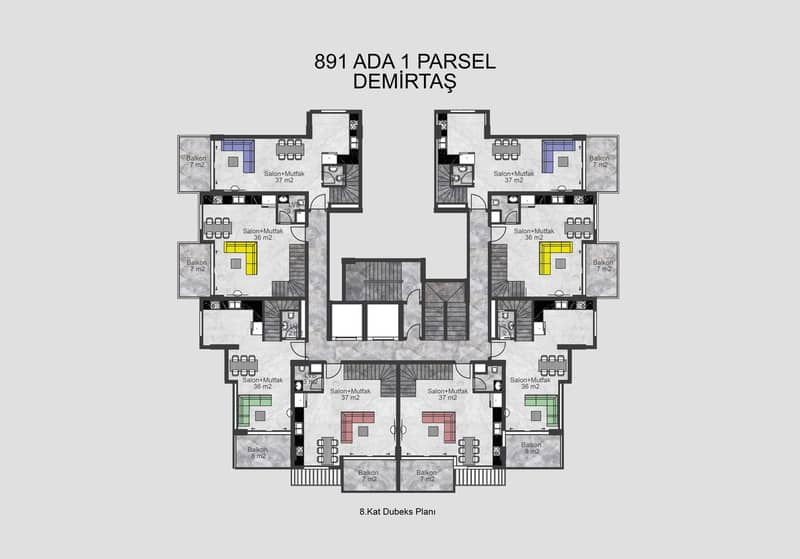 Apartments in a new residential complex with views of the sea, mountains and fortress (004484) — photo 46
