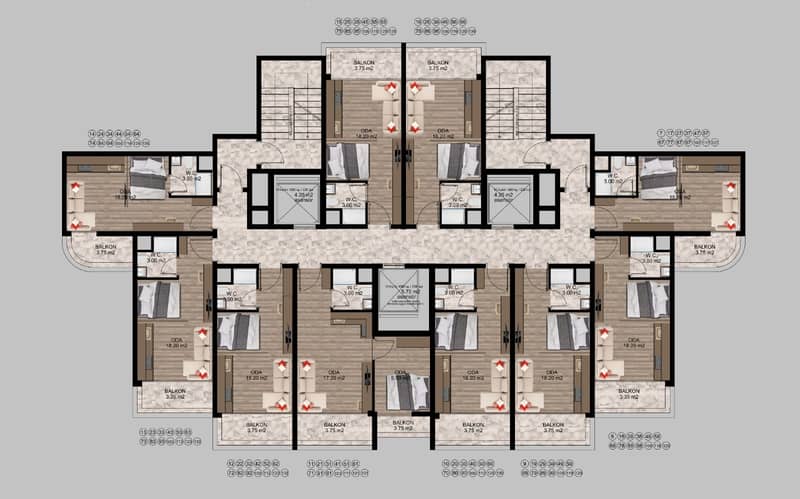 Apartments in a residential complex from the developer, 300 meters from the sea (020165) — photo 13