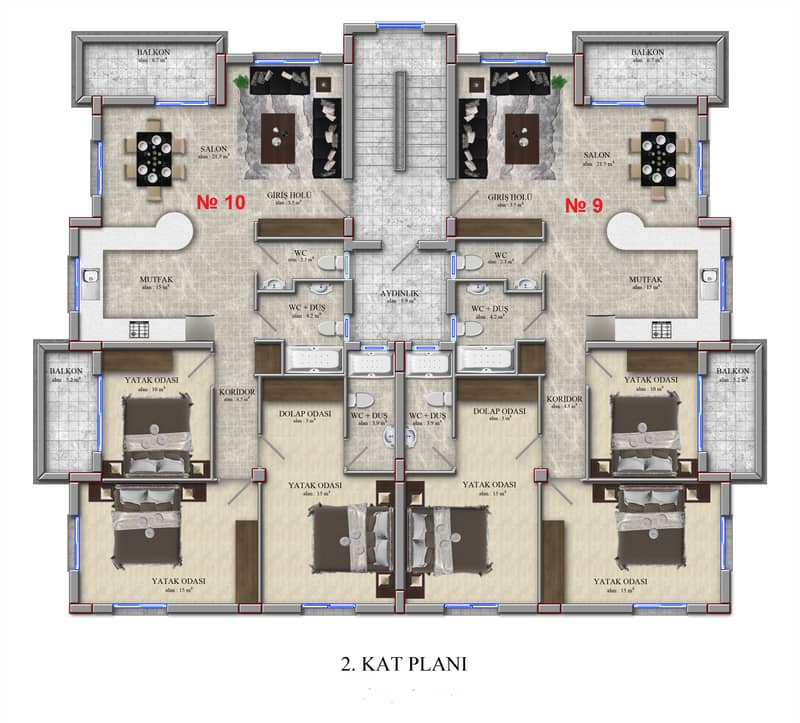 Modern Apartments in a Residential Complex in the Vibrant Area of Alsancak (002318) — photo 6