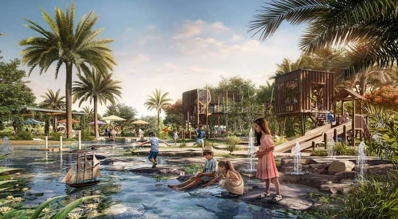 Резиденция Yas Park Views с бассейном и садами, Yas Island, Абу-Даби, ОАЭ — фото 11