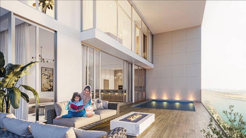 New complex of apartments Bay Residence with swimming pools and a shopping mall, Yas Island, Abu Dhabi, UAE — photo 16