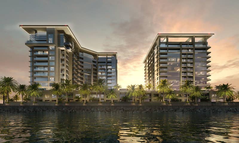 New complex of apartments Bay Residence with swimming pools and a shopping mall, Yas Island, Abu Dhabi, UAE — photo 28
