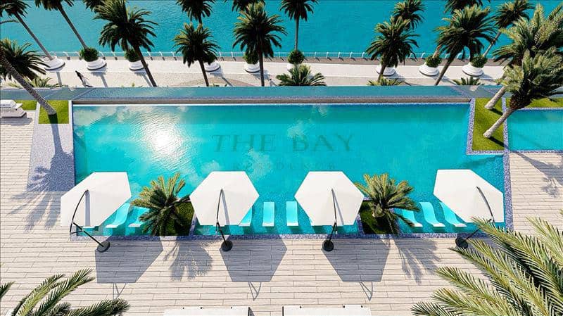 New complex of apartments Bay Residence with swimming pools and a shopping mall, Yas Island, Abu Dhabi, UAE — photo 9
