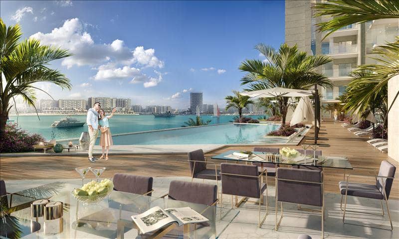 New complex of apartments Bay Residence with swimming pools and a shopping mall, Yas Island, Abu Dhabi, UAE — photo 7