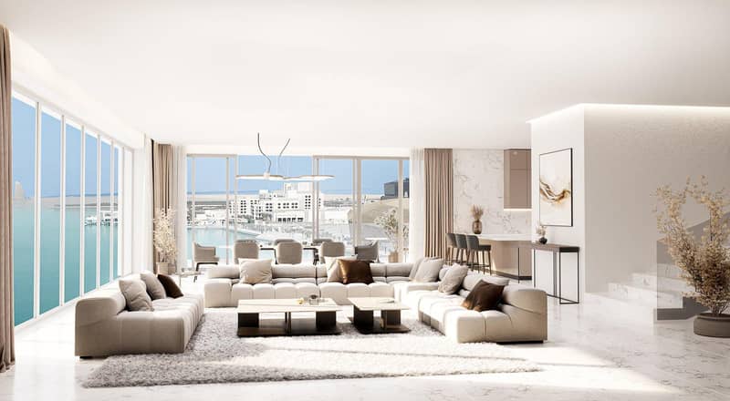 New complex of apartments Bay Residence with swimming pools and a shopping mall, Yas Island, Abu Dhabi, UAE — photo 10