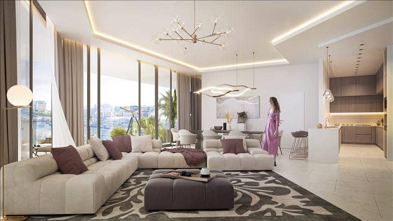 New complex of apartments Bay Residence with swimming pools and a shopping mall, Yas Island, Abu Dhabi, UAE — photo 12
