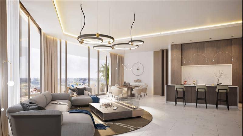 New complex of apartments Bay Residence with swimming pools and a shopping mall, Yas Island, Abu Dhabi, UAE — photo 11