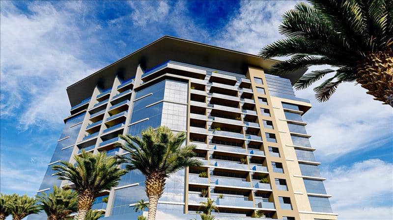 New complex of apartments Bay Residence with swimming pools and a shopping mall, Yas Island, Abu Dhabi, UAE — photo 18