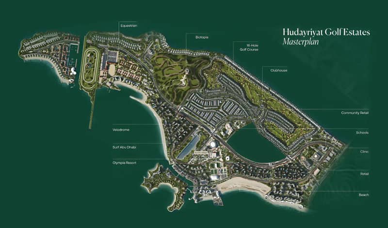 3 новые виллы в ЖК Hudayriyat Golf Estates в Абу-Даби — фото 9