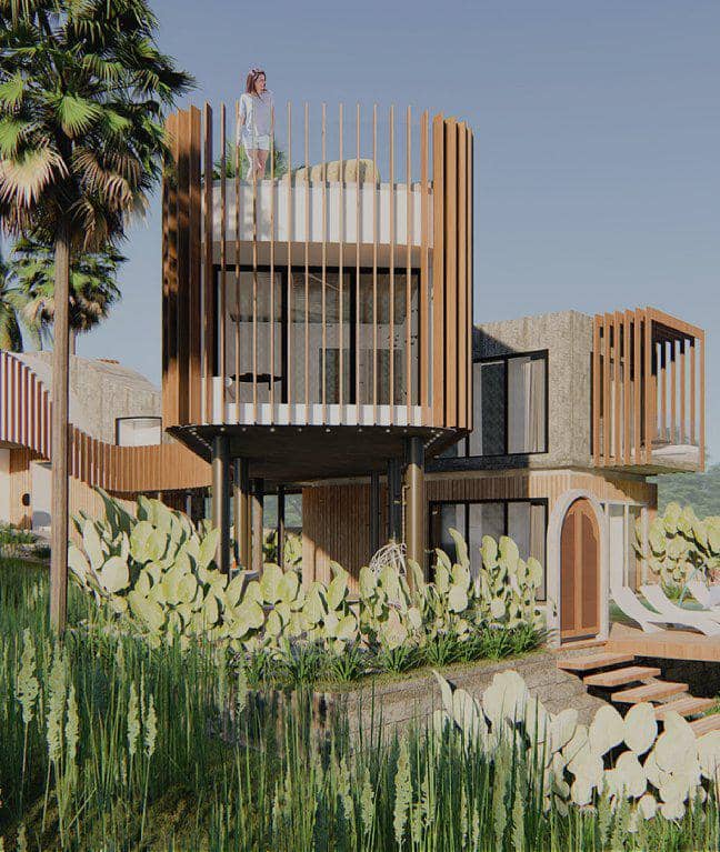 New complex of villas with swimming pools and gardens, 100 meters from the beach, Bali, Indonesia — photo 12