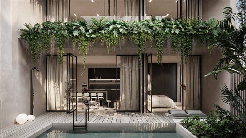 First class beachfront complex of villas and townhouses with a huge swimming pool and restaurants, Melasti, Bali, Indonesia — photo 9
