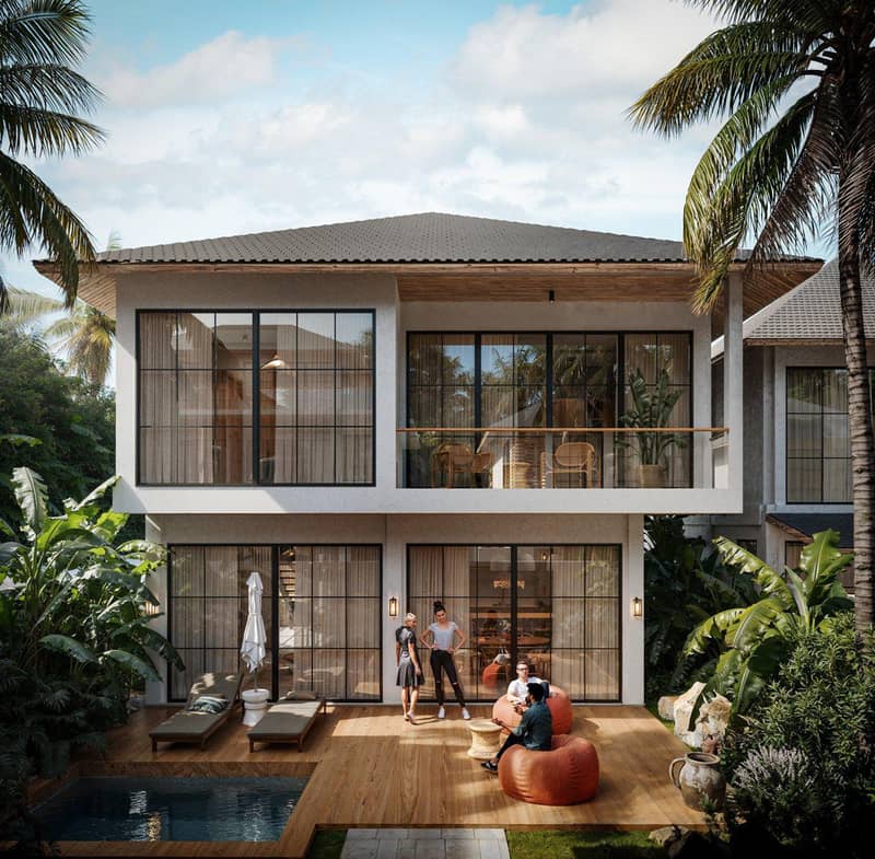 New villa with a view of the jungles in a residential complex with co-working areas, 5 minutes from the center of Ubud, Bali, Indonesia — photo 5